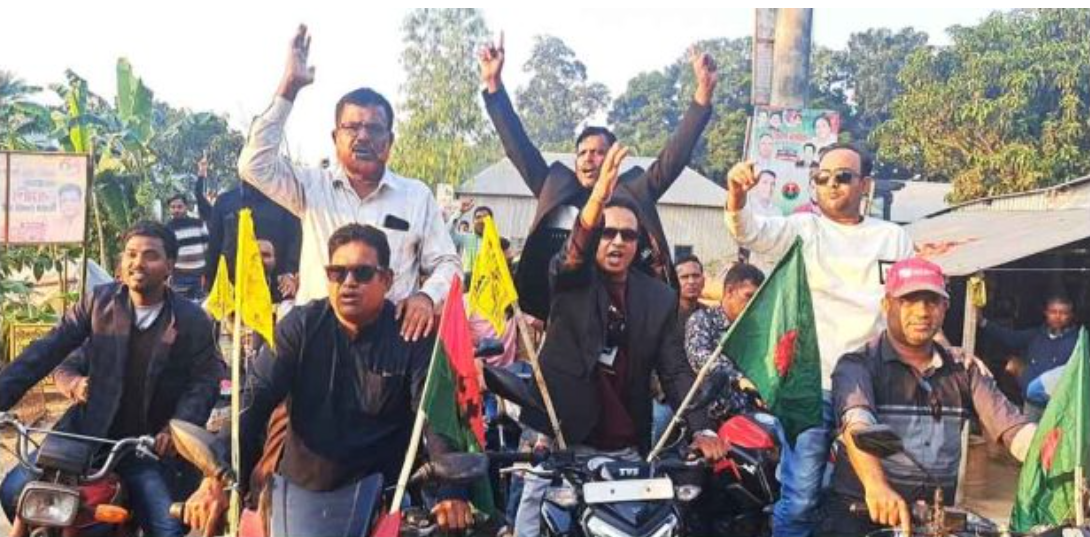 গোয়ালন্দে খৈয়মের পক্ষে শ্রমিকদলের গণসংযোগ